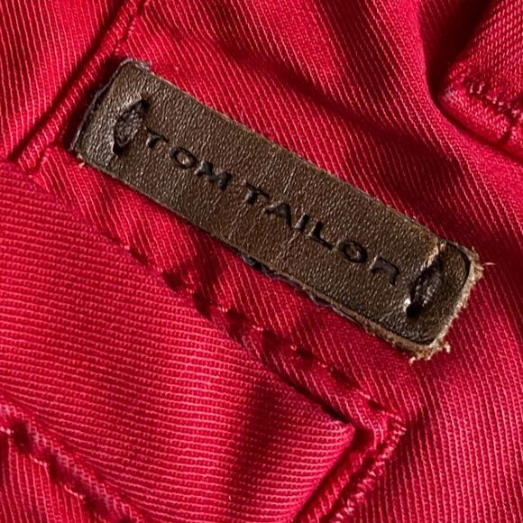 Tom Tailor Marvin Slim Red Pants Mens Size 32x32 - Picture 5 of 7